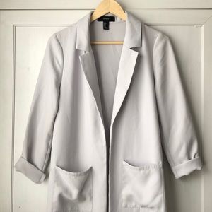 Forever 21 Light Grey Thin Coat